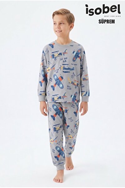 Bebella&Baby 100% Cotton Detailed Pajama Set with Airplane Detail