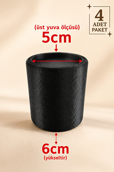 PRİNTELLA Dekoratif Yuvarlak Mobilya Ayak Yükseltici 4’lü Set – Koltuk, Yatak...