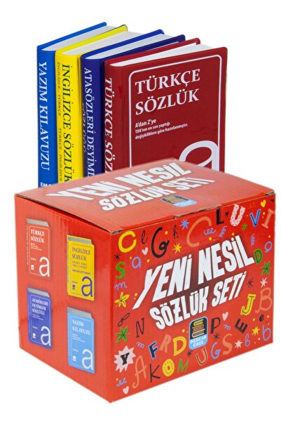 Mercan Okul Yayınları Yeni Nesil Sözlük Seti, Türkçe-İngilizce-Atasözleri ve ...