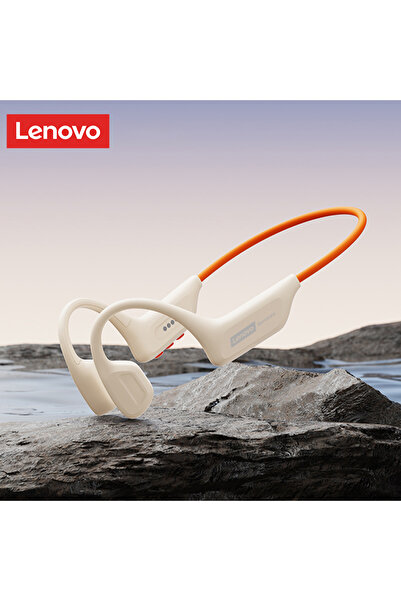 LENOVO S106 Beige Orange Choice S106 Bone Conduction Earphone Wireless MP3 He...
