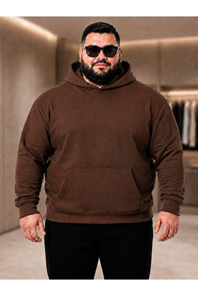 New Shine Solid Color Cotton Men's Oversized Sweatshirt