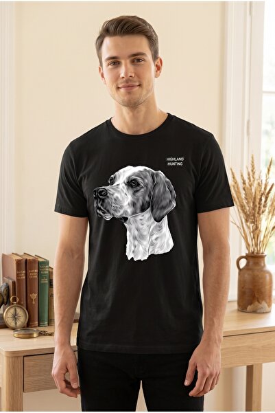 Pointer Av Köpeği İllüstrasyon Temalı, Özel Tasarım Tişört