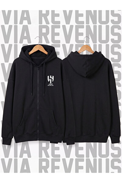 Vordevia Al Hilal Printed Unisex Zippered Hooded Sweatshirt Cardigan