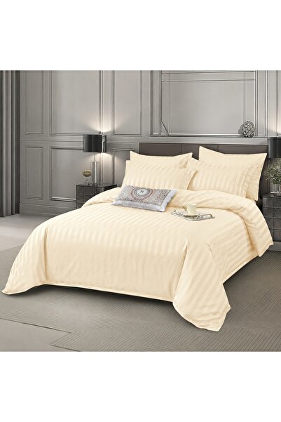 CHIRASO DAMASK Bed Linen Set, 6 pieces Stretchy Sheet 180x200, Duvet Cover 22...