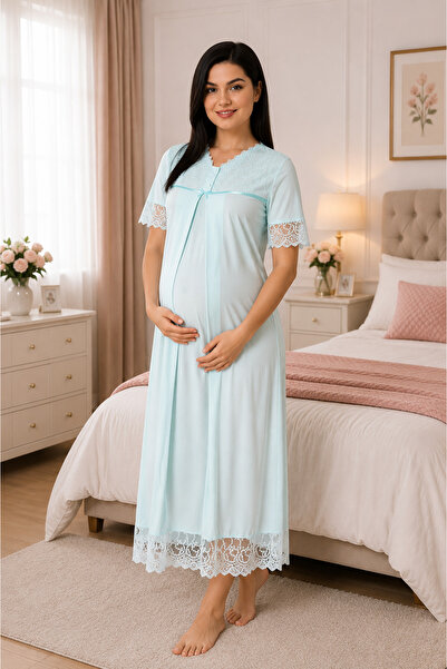 by İGP Lace Maternity Nightgown