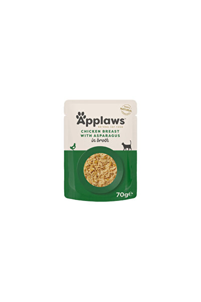 Applaws PLIC PISICA PIEPT PUI CU SPARANGHEL IN BROTH 70GR