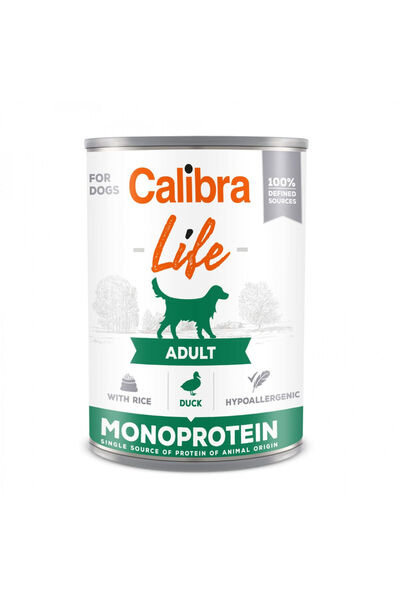 Calibrate Timing Calibra Dog Life pentru câini adulți, cu rață și orez, 400g
