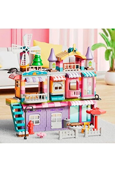 JOYFUL CHİLD Toy 216 Pieces Girls Villa Bulding Blocks