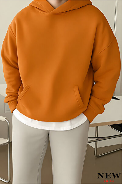 New Shine Solid Color Cotton Men's Sweatshirt
