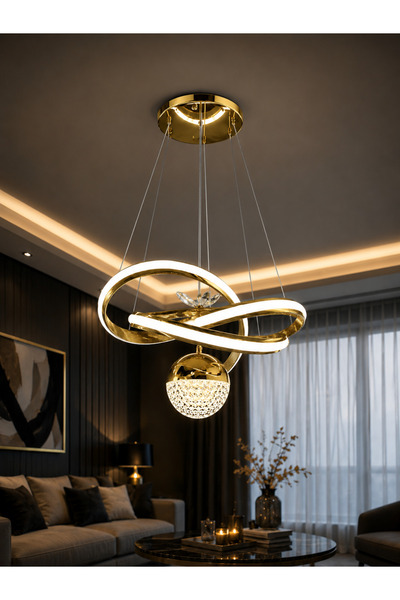 Lumora Hayal Geniş Kasa Modern LED Avize – 3 Renk Oturma Odası ve Mutfak Avizesi