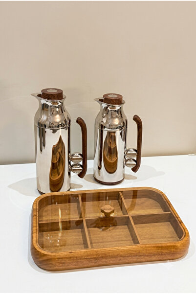 Generic Luxury Hospitality Set - 2 Tea & Coffee Thermoses + Divided Serving T...