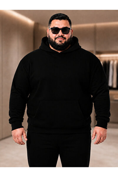 New Shine Solid Color Cotton Men's Oversized Sweatshirt