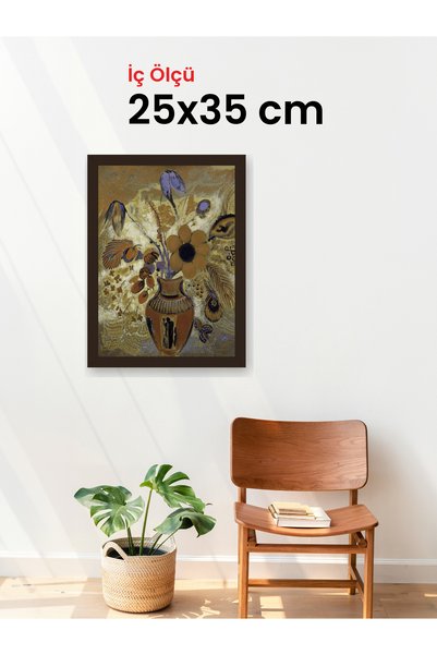 HARS Slim İnce Profil Kahverengi Çerçeve 25 x 35 cm Şeffaf Korumalı PVC