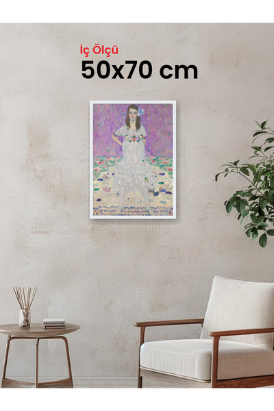 HARS Slim İnce Profil Beyaz Çerçeve 50 x 70 cm Şeffaf Korumalı PVC