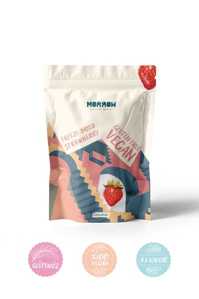 MORROW Freeze Dried Bütün Çilek- Dondurularak Kurutulmuş Çıtır Bütün Çilek
