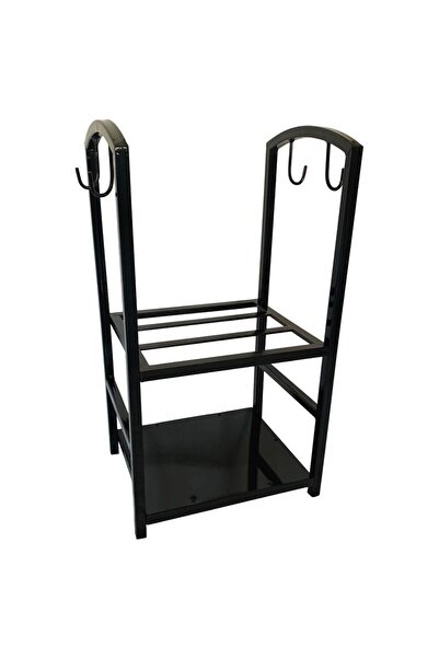 Strend Pro Suport pentru lemne cu agatatori pentru ustensile, Black, dimensiu...