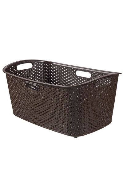 CURVER Coș rufe, împletit, Stil 47L, Maro, 60x39x28 cm