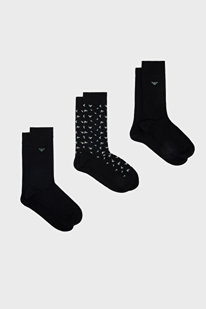 Emporio Armani 3 Pack Socks with Logo Men's Socks Em000554 Af25376 Mc647