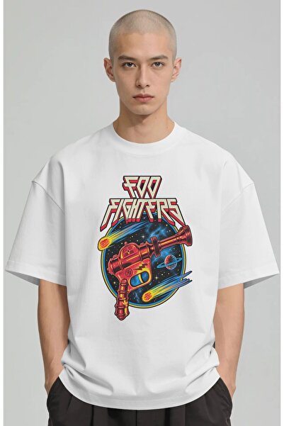 SEVBANO Μπλουζάκι Foo Fighters Rock Metal Music Group με στάμπα Unisex Oversi...