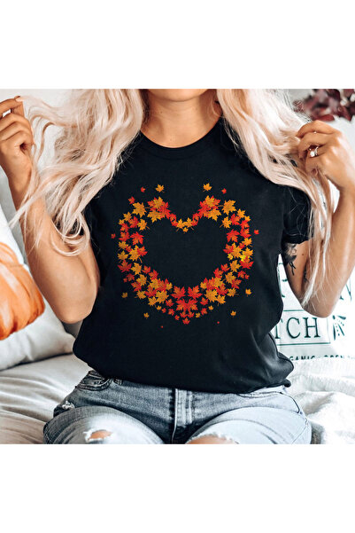 Orielle Tricou Negru Leaf Heart