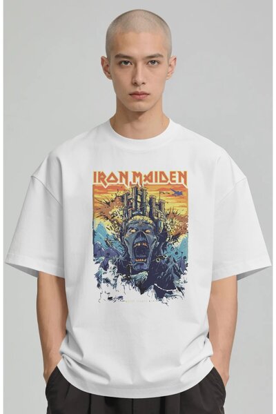 SEVBANO Iron Maiden Рок метъл музикална група Щампована унисекс овърсайз прем...