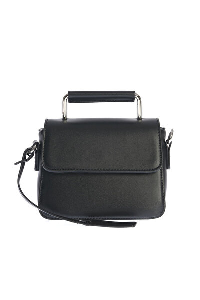 meli melo Geanta mini neagra cu maner rigid