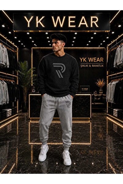 YK WEAR Trend Alarm Special Design Comfortable Cut Sweatpants Set Unisex