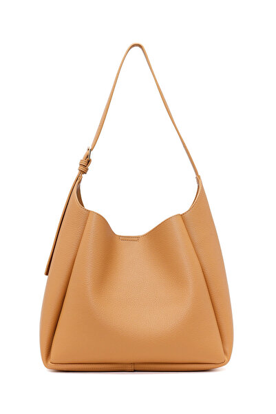 Derimod Women's Beige Classic Shoulder Bag Ab150020Sf
