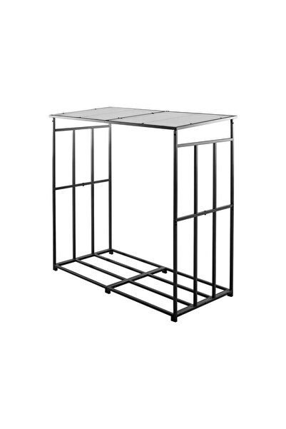 Vivatechnix Suport de lemne cu acoperis, pentru seminee, 1850 × 700 × 1800 mm...