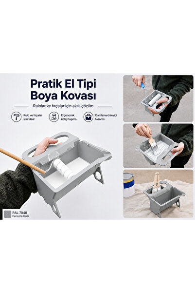 NOTTON El Tipi Boya Kovası – Rulo ve Fırça İçin Pratik Boya Tepsisi