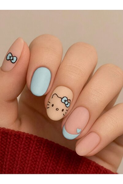 Hello Kitty by Sanrio Sanrio Hello Kitty Tasarımlı Takma Tırnak Seti - Kısa O...