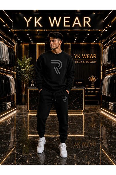 YK WEAR Trend Alarm Special Design Comfortable Cut Sweatpants Set Unisex