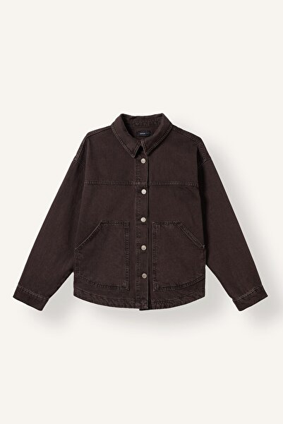 DeFacto 100% Cotton Oversized Buttoned Jean Jacket I3834Ax26Au