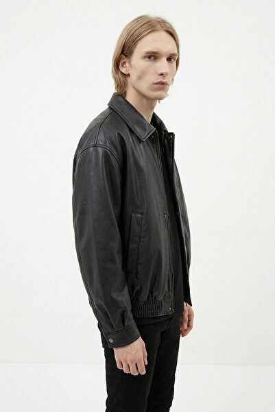 MOVENTO Oversize Men's Leather Jacket