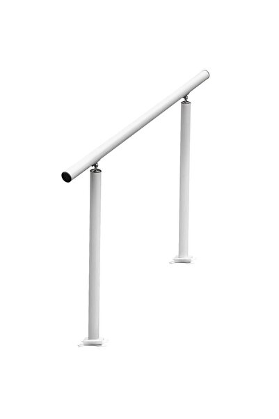Vivatechnix Balustrada pentru 1-4 trepte exterioare, Alb, Aluminiu, Lungime 1...