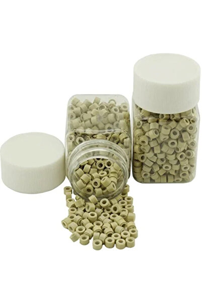 Hobibahçem Professional Micro Hair Extension Beads - Beige