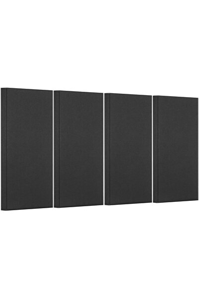 OMS Set 4 panouri acustice fonoabsorbante, 600 x 300 x 50 mm, Negru, Autoadezive