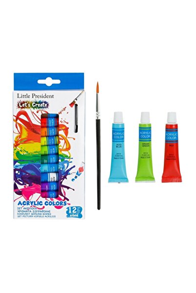 Little President Set culori acrilice pentru pictură, 12 culori, 6ml – culori ...