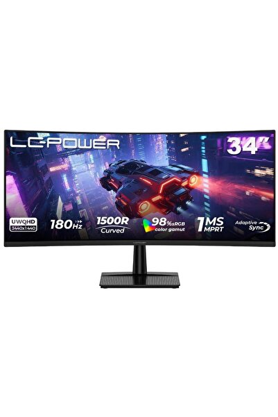 LC POWER Monitor de gaming curbat LC-Power LC-M34QC de 34 de inci, VA, UWQHD,...
