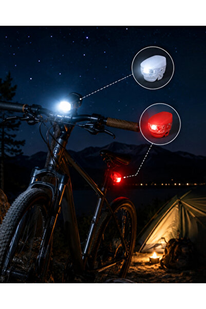 shopwave Waterproof Bicycle Light Set Flexible Silicone Led Lamp