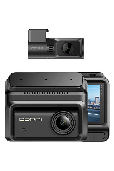 DDPAI Cameră auto duală Z90, față și spate, 4K/2K, 64GB, Wi-Fi, GPS, ecran de...