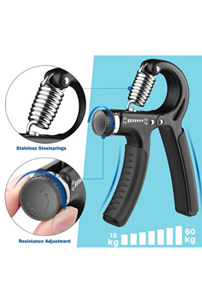 shopwave Hardness Adjustable Hand Spring Adjustable Wrist Muscle Strengthenin...