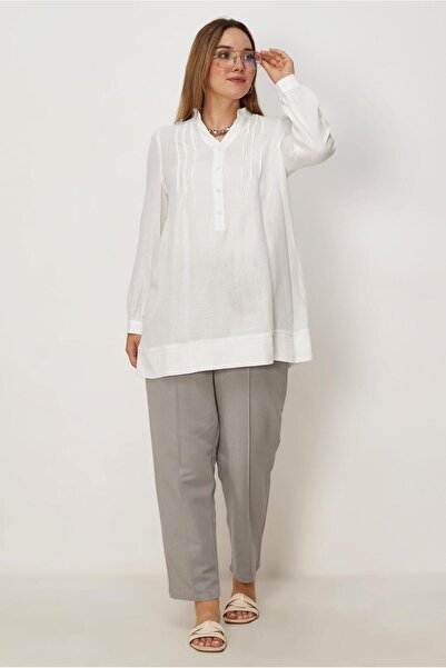 Alvina Haki̇m Yaka Muslin Tunic 46729