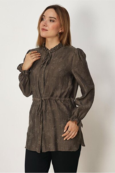 Alvina Waist-Tieded Jacquard Tunic 46706