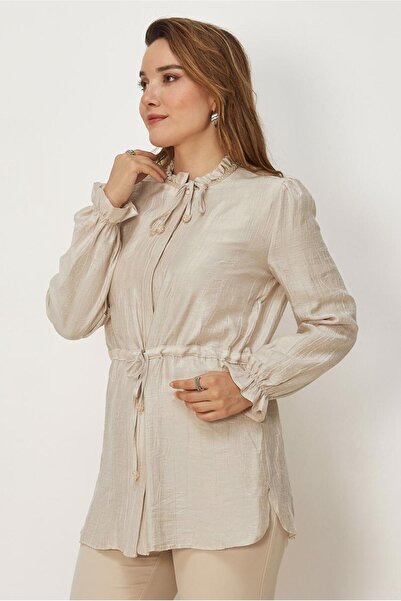 Alvina Waist-Tieded Jacquard Tunic 46706