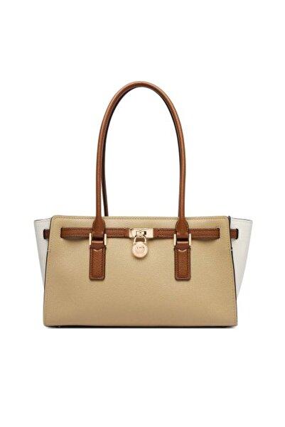 Michael Kors HAMILTON MODERNE KÜÇÜK BEJ DERİ KADIN EL ÇANTASI