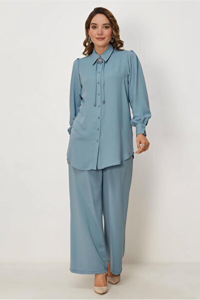 Alvina Set with Trousers and Binding Details 46648