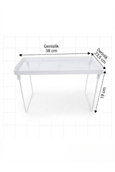 Simply Now Large Plastic Countertop and Cabinet Organizer with Folding Legs (23.5X38 cm)