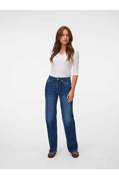 Vero Moda Weit geschnitten VMTESSA-STRETCH Hohe Taille Weiter Beinschnitt Jeans