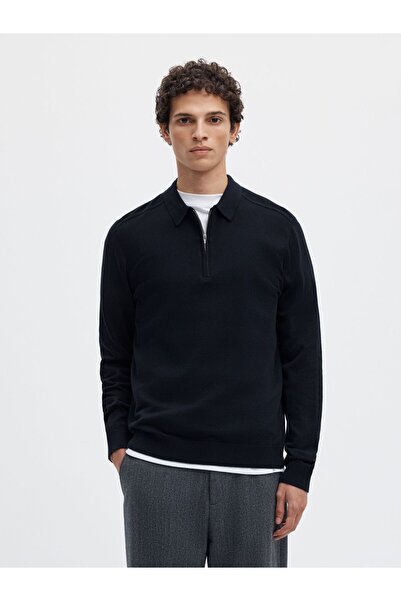 SELECTED Langarm-Poloshirt Strick